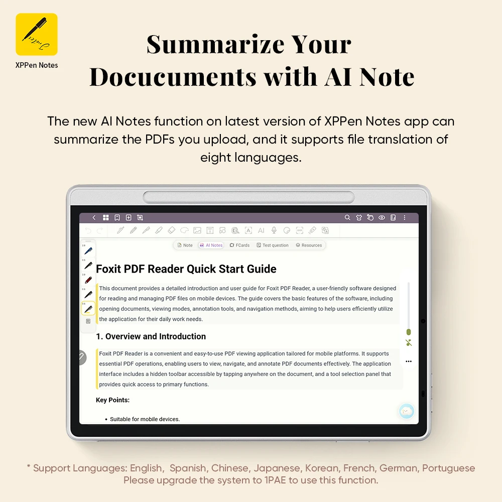 XPPen Magic Note Pad Android 14 White Graphic Tablet Business Digital Writing Notebook Pad 3-in-1 Color Ink Paper E-book Reader