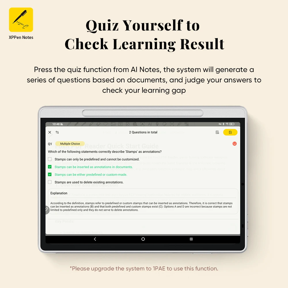 XPPen Magic Note Pad Android 14 White Graphic Tablet Business Digital Writing Notebook Pad 3-in-1 Color Ink Paper E-book Reader