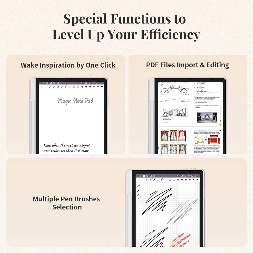 XPPen Magic Note Pad Android 14 White Graphic Tablet Business Digital Writing Notebook Pad 3-in-1 Color Ink Paper E-book Reader