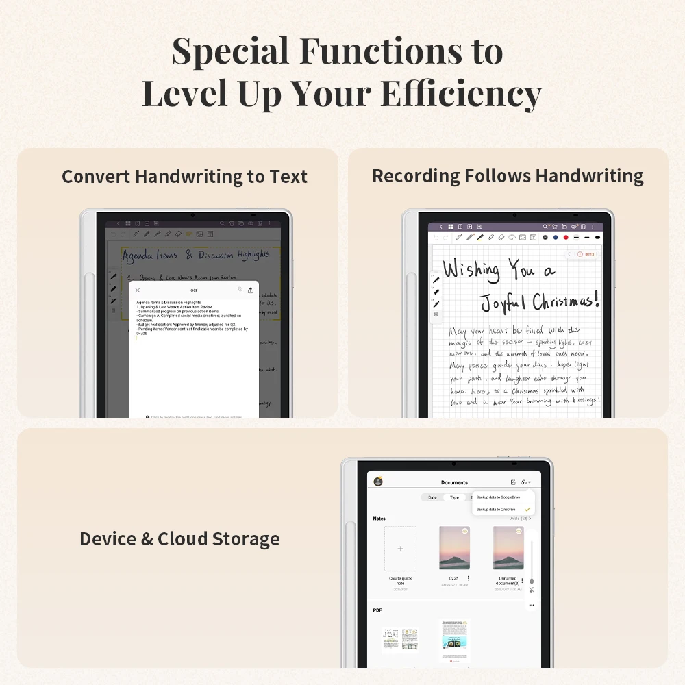 XPPen Magic Note Pad Android 14 White Graphic Tablet Business Digital Writing Notebook Pad 3-in-1 Color Ink Paper E-book Reader