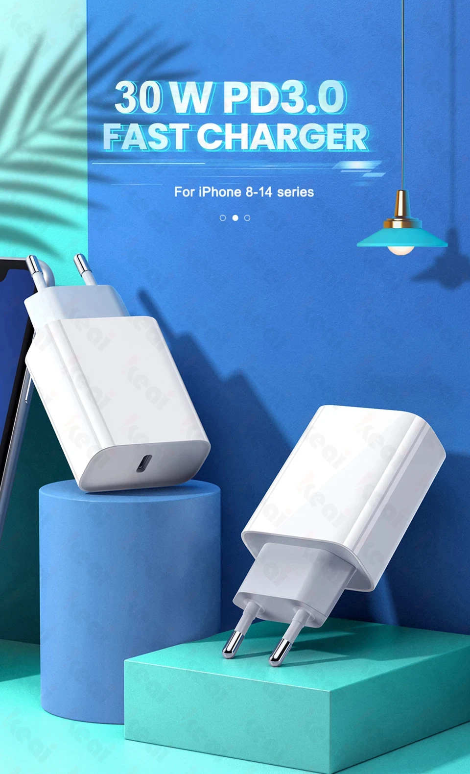 For Apple 30W Charger USB C Fast Charger For iPhone 13 15 14 12 11 16 Pro Max Plus PD Charger Type C Charging Cable Accessories