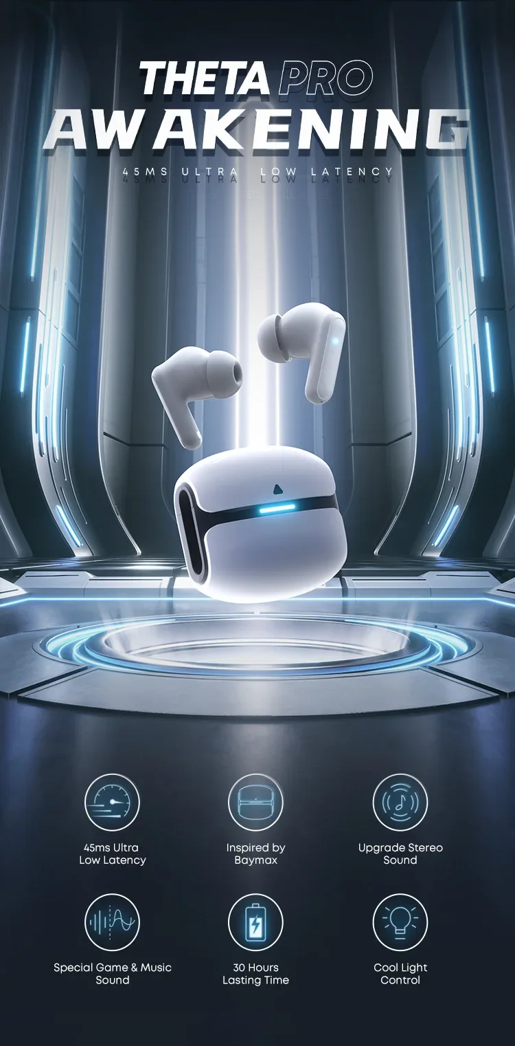 TWS Wireless Earpods Bluetooth 5.3 Wireless Earphones Dual Mode ENC Talking Noise Canceling