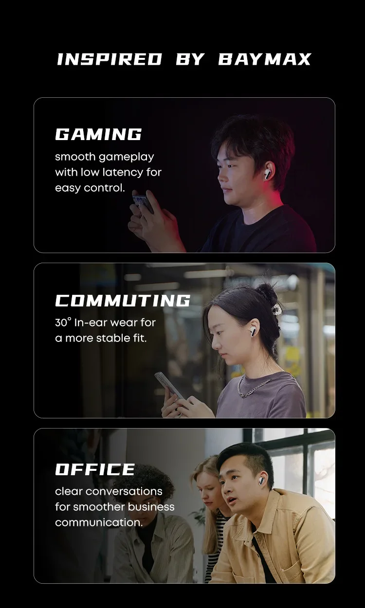 TWS Wireless Earpods Bluetooth 5.3 Wireless Earphones Dual Mode ENC Talking Noise Canceling