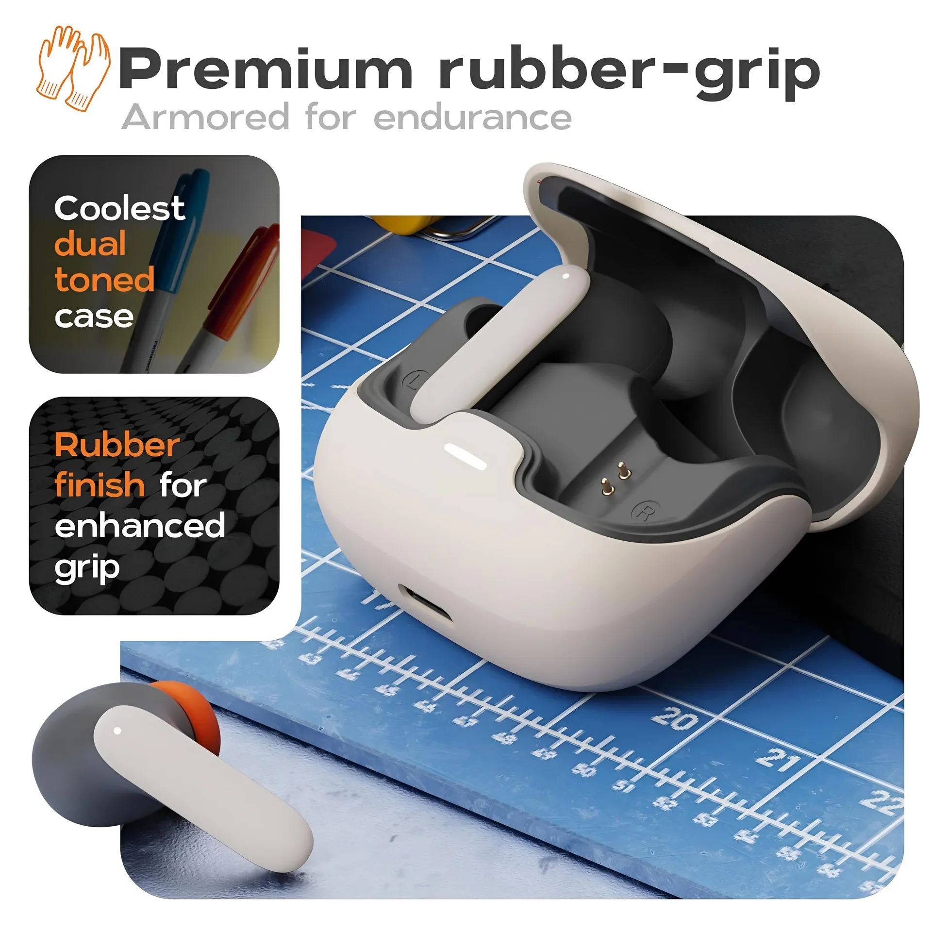 TWS Wireless Earphones Bluetooth 5.4 Ultra-low Latency Dual Microphone ENC Noise Cancelling