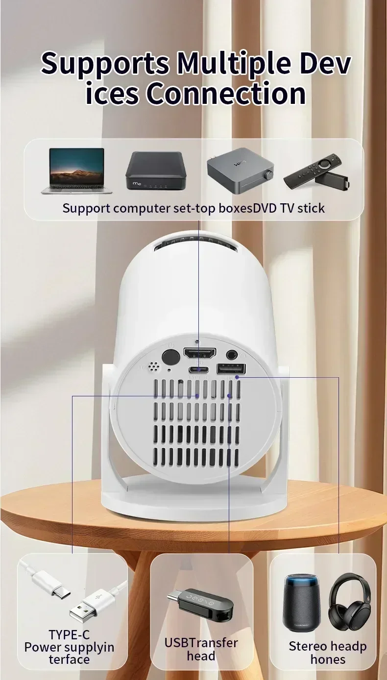 HY300 4K Android 11 Wifi6 290ANSI H713 BT5.0 1080P 1280*720P Cinema Outdoor Portable Projetor