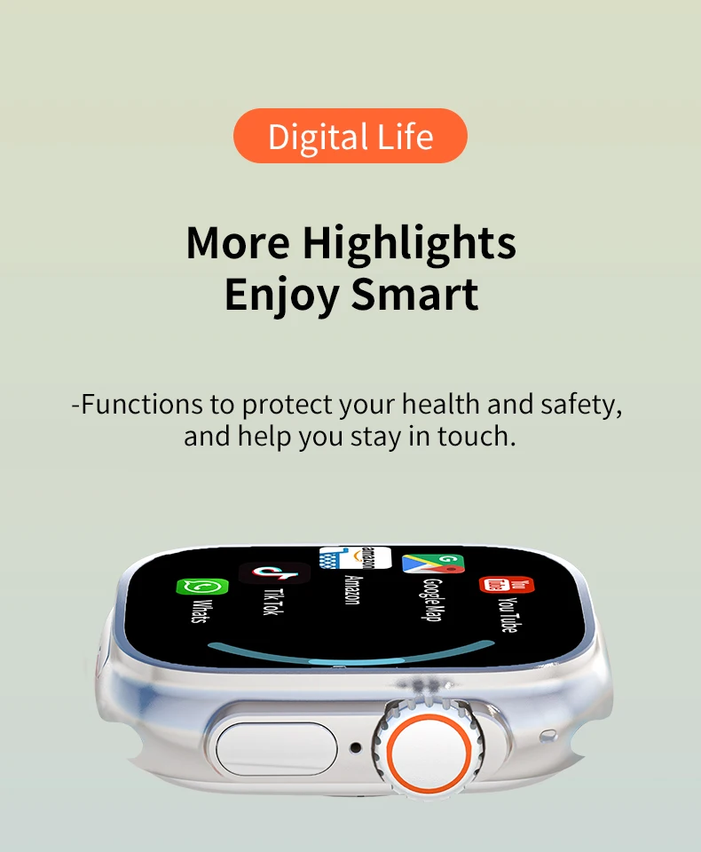 GoldenSpike S10 Ultra Max Smartwatch 5G Android With 2.26'' Amoled Screen 800W Rotary Camera Simcard Slot Video Call