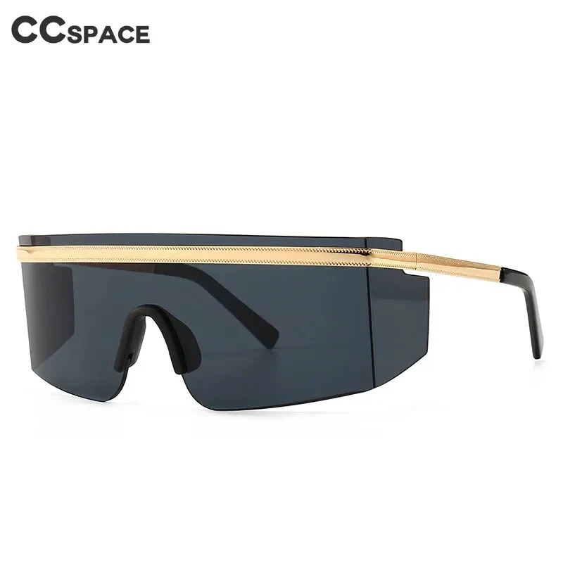 47389 Oversized One Lens Luxury Goggle Sunglasses Men Women Fashion Shades UV400 Vintage Glasses